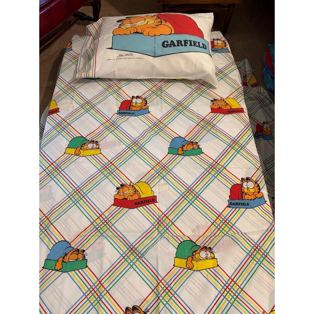 1978 Garfield novelty twin sheet set by Jim Davis
